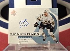 Justin Brazeau 2024-25 Sign Of The Times Autograph Sp Authentic Upper Deck